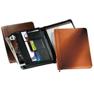   Leather Zip Around Writing Pad Holder/Portfolio: Office Products