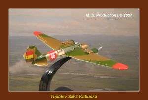 144 Atlas Editions DieCast Tupolev SB 2 Katiuska MIB  