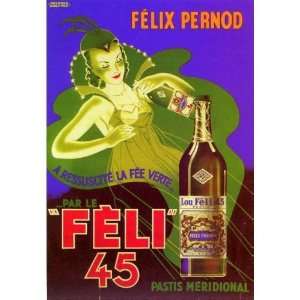  FELIX PERNOD DRINK FELI 45 PASTIS MERIDIONAL FRANCE FRENCH 