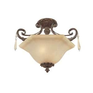   Belgravia Tuscan Two Light Down Lighting Semi Flus