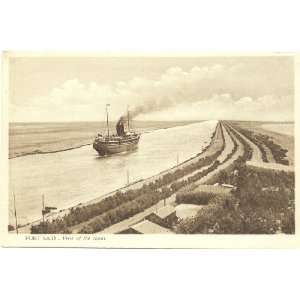  1920s Vintage Postcard View of Canal Port Said Egypt 