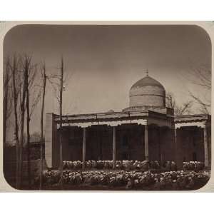    Communal prayer,mosque,festival,Kurban Bayram,c1865