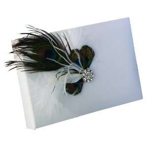   Wedding Designs Peacock Collection Guest Book, White