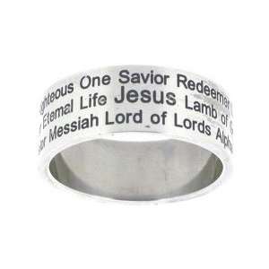  Ring Names Of Jesus Style 324 in Stainless Steel 
