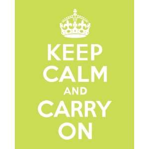  Keep Calm And Carry On, 16 x 20 giclee print (citrus 