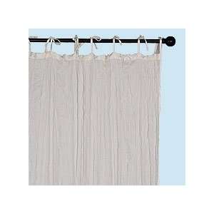  Natural Crinkle Voile Curtain Panel: Home & Kitchen