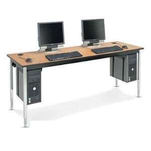  Smith Carrel 01560C OAK HPL Computer Table Fixed Height 