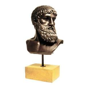  Bronze Head of Zeus Bust Greek God Mythology Sculpture 