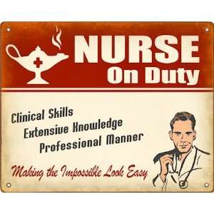  Nurse On Duty Sign / Wall Plaque (Male in Coat): Home 