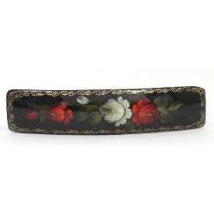   Hand Painted lacquer Barrette Hair Clip (0801): Everything Else