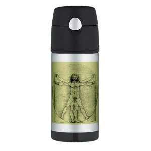   Thermos Travel Water Bottle Vitruvian Man by Da Vinci: Everything Else