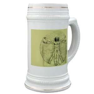   Stein (Glass Drink Mug Cup) Vitruvian Man by Da Vinci: Everything Else