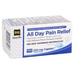  DG Health All Day Pain Relief Caplets   100 ct: Health 