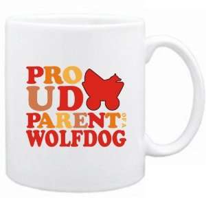  New  Proud Parent Of Wolfdog  Mug Dog: Home & Kitchen