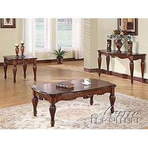   Acme Furniture Cherry Finish Table 3 piece 10290 set: Home & Kitchen