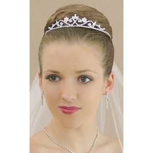  Rhinestone and Pearl Wedding Tiara 1041: Beauty