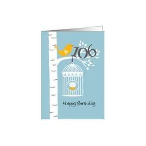  106th birthday   Bird in birch tree Card: Toys & Games