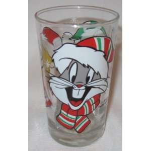  Warner Bros Tweety/Bugs/Sylvester 8 oz Christmas Glass 