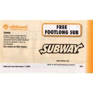    Subway Coupons   Buy 1 Footlong Get 1 Free 