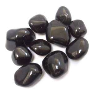  Obsidian Tumble 04 Set of 10 Big Clear Black Apache Tears 