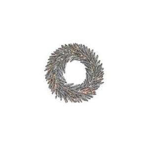  Vickerman 22880   24 Pewter Tinsel Wreath Dura Lit 50Cl 