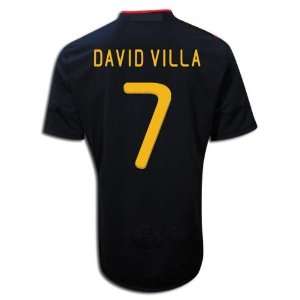 Spain David Villa #7 Away Soccer Jersey Size Large:  Sports 