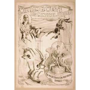 Poster William H. Wests Big Minstrel Jubilee 1899:  Home 