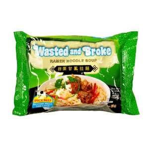 Wasted & Broke SpicyBeef Ramen: Grocery & Gourmet Food