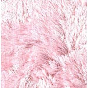  58 Wide Minky Eyelash Pink Fabric By The Yard: Arts 