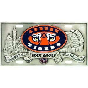   Tigers NCAA Pewter License Plate by Half Time Ent.: Sports & Outdoors