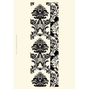  Damask In Black And Cream I by Unknown 13x19: Home 