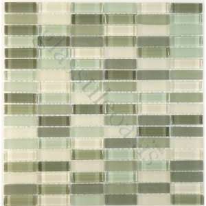   Crystile Blends Glossy & Frosted Glass Tile   14910: Home Improvement