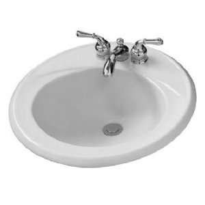  Crane 1550 S 19 Round 8 Cnt Drop In Bathroom Sink Wht 