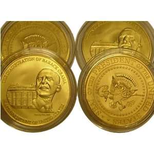  Barack Obama 44th President Inauguration Gold Medallion 