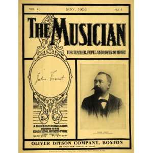 1906 Cover Musician Julien Tiersot Paris Conservatory   Original Cover