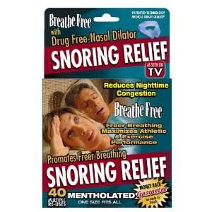 Breathe Free Nasal Dilator, Mentholated (1 Count 40 Uses 