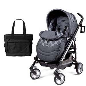  Peg Perego Switch Four with a Diaper Bag   Pois Grey: Baby