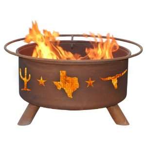  Patina Products F115 Lone Star Texas Fire Pit With BBQ 