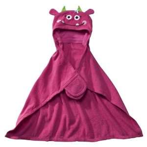  Carters Just One Year Hooded Wrap Towel Girl Monster 