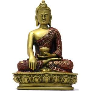  Nepali Sakyamuni Buddha, Gold and Red 