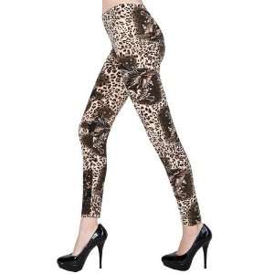  Snow Leopard Print Rust Leggings Size XL/XXL: Everything 