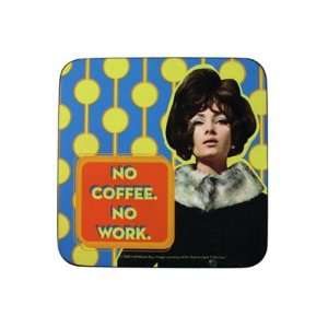  No Coffee No Work funny drinks mat / coaster (hb): Home 