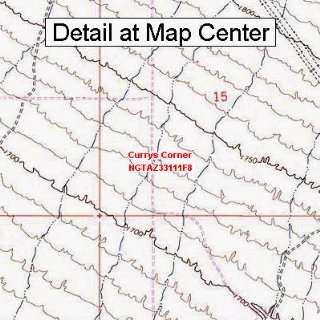  USGS Topographic Quadrangle Map   Currys Corner, Arizona 