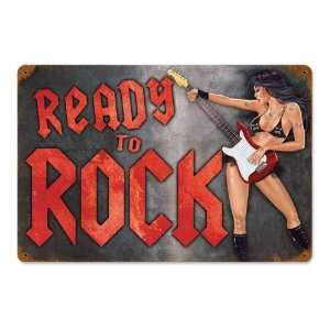  Ready To Rock Metal Sign
