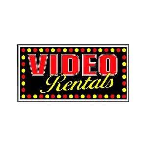  Video Rentals Backlit Sign 15 x 30