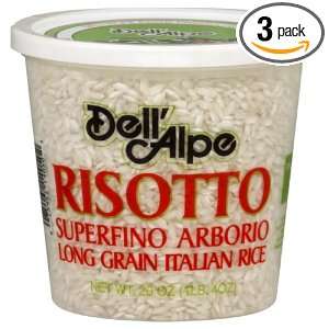 Dell Alpe Arborio Rice, 2 Ounce (Pack of 3)  Grocery 