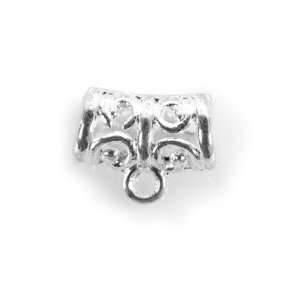   Bright Silver Plated Filigree Pandora Bails, Qty.10: Everything Else
