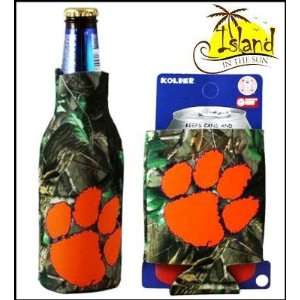  CLEMSON TIGERS REALTREE CAMO CAN & BOTTLE KOOZIE: Sports 