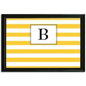  Yellow Stripe Framed Magnetic Board: Office Products