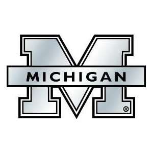    Michigan Wolverines Silver Auto Emblem *SALE*: Sports & Outdoors